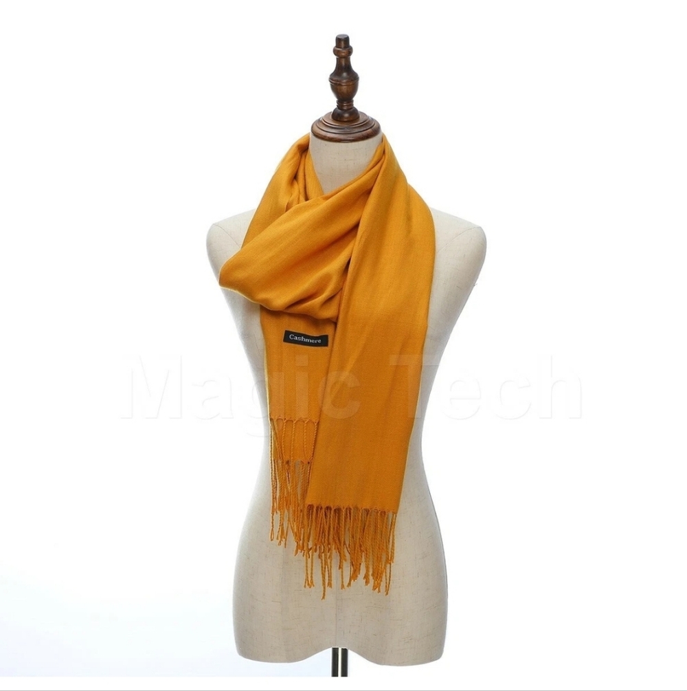 Elegant Shawl Mustard And Coffee